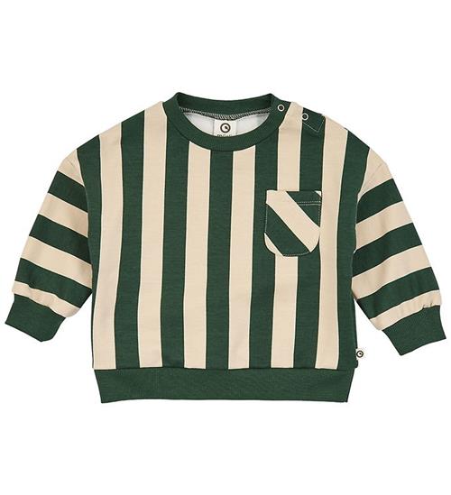 Müsli Sweatshirt - Stripe - Oak/ Forest green
