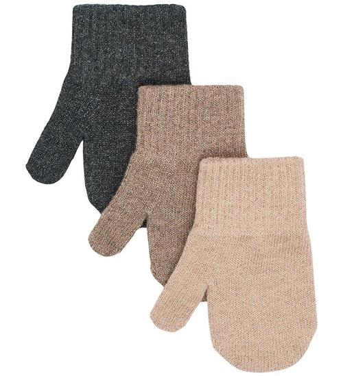 Mikk-Line Luffer - Uld - 3-pak - Rose/Denver/Dark Gray Melange m