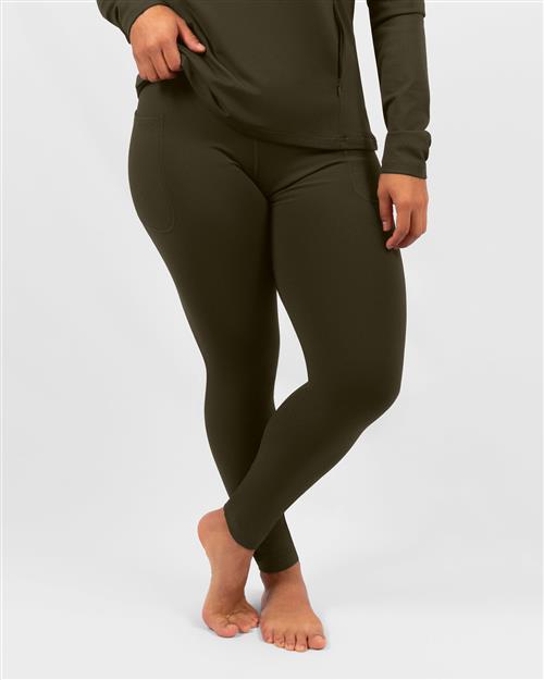 Bea Deep Olive Winter Leggings