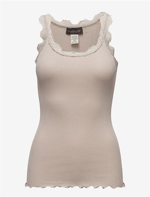 Rosemunde | Rwbabette Silk Sl U-Neck Long Lace | L