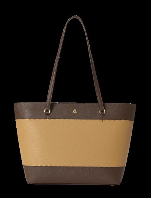 Lauren Ralph Lauren | Striped Leather Medium Karly Tote Bag | ONE SIZE