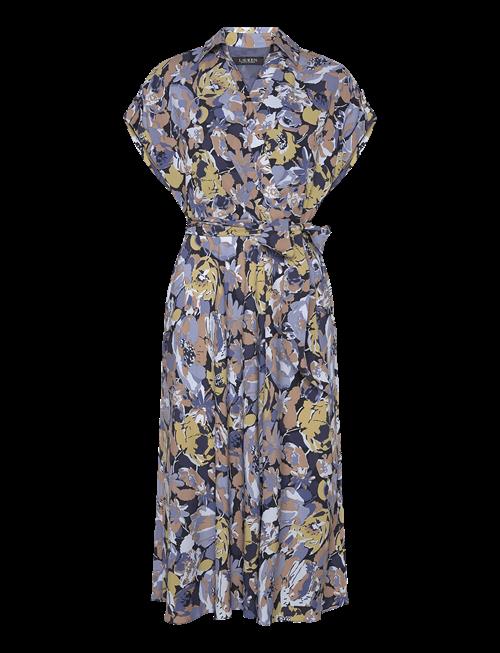 Lauren Ralph Lauren | Floral Belted Crepe Dress | 38