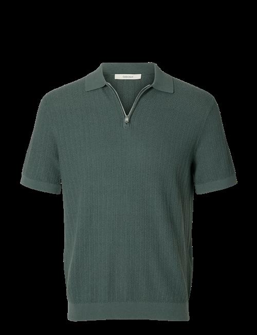 Selected | Slmcran Ss Knit Structure Zip Polo Noos | M