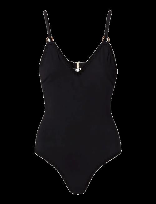 Malina | Nila V-Neck Crochet Trimmed Swimsuit | XS