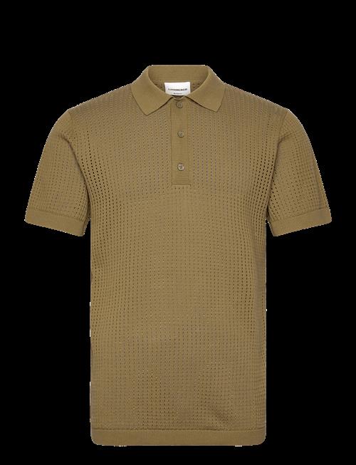 Lindbergh | Crochet Knitted S/S V-Neck Polo | XL