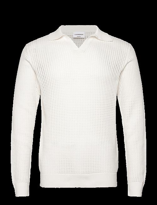 Lindbergh | Crochet Knit L/S V-Neck Polo | XXL