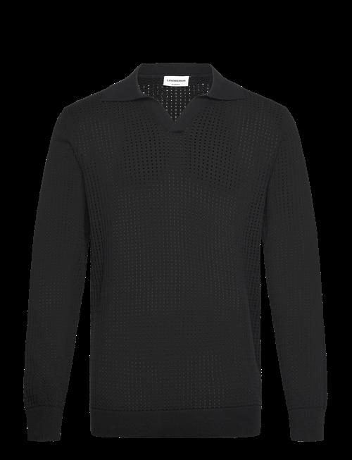 Lindbergh | Crochet Knit L/S V-Neck Polo | L