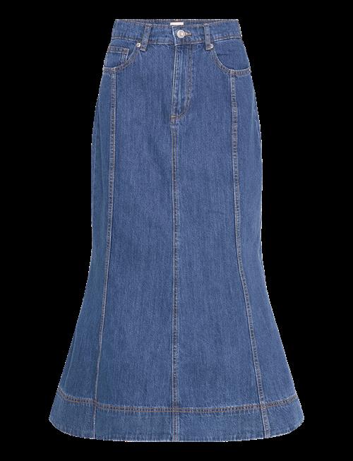 French Connection | Denver Denim Flare Midi Skirt | 36