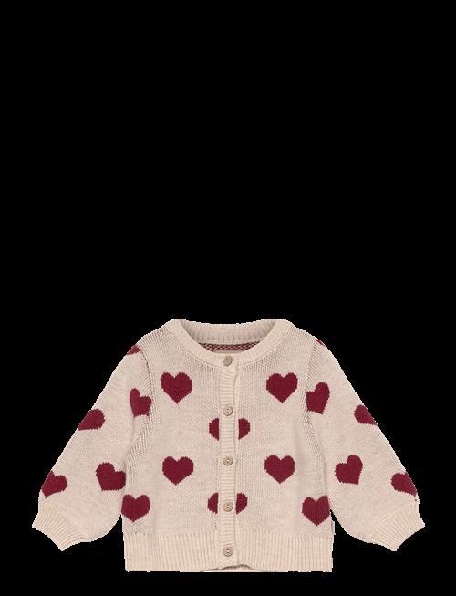 Wheat | Jacquard Cardigan Hearts | 74