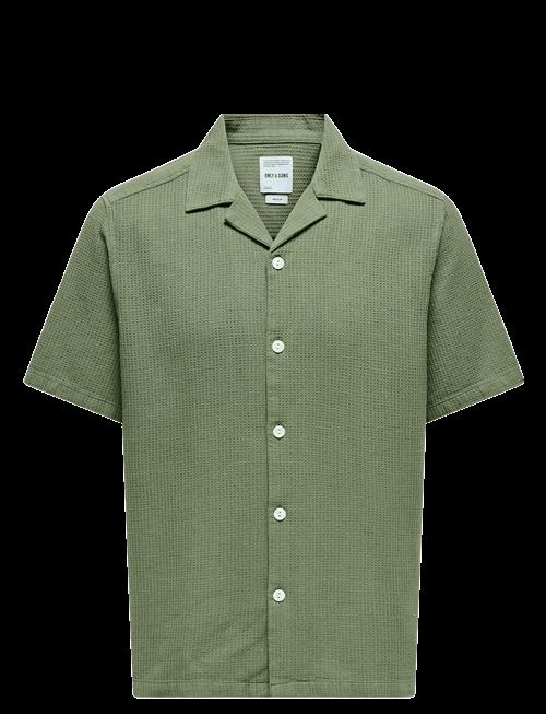 ONLY & SONS | Onsbertil Waffle Ss Resort Shirt | M