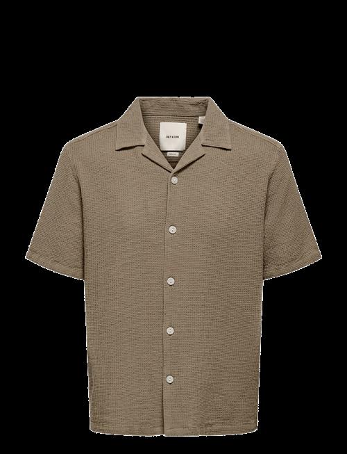 ONLY & SONS | Onsbertil Waffle Ss Resort Shirt | XS