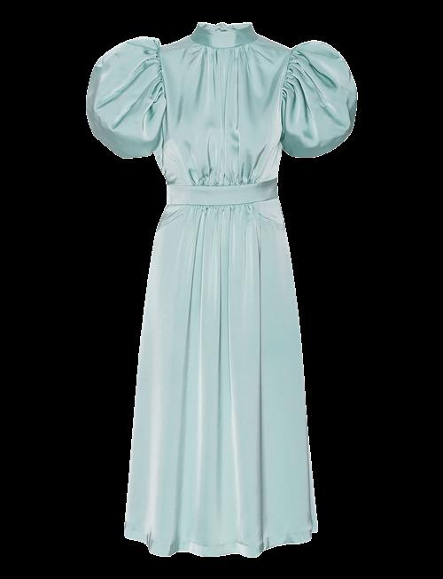 ROTATE | Satin Puff Midi Dress | 36