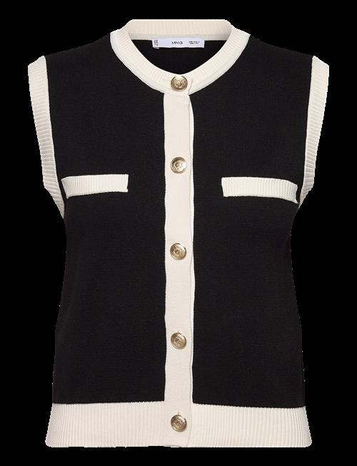 Mango | Knitted Waistcoat With Contrast Piping | XS