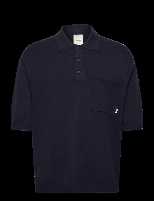 Calvin Klein | Ss Snowy Tech Knit Boxy Polo Swe | M