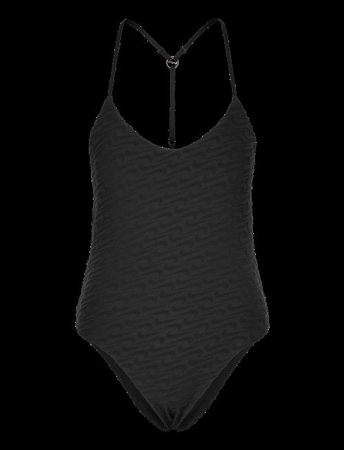 NIKE SWIM | Nike Swoosh Terry Towelling V Neck One Piece | S