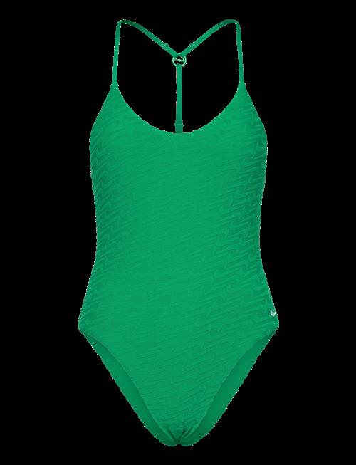 NIKE SWIM | Nike Swoosh Terry Towelling V Neck One Piece | S