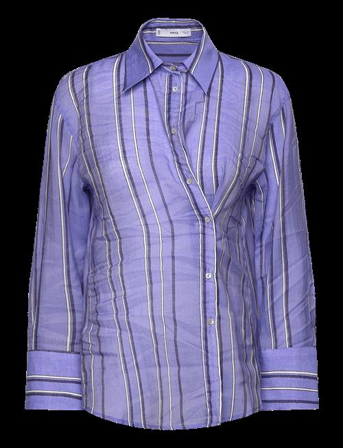 Mango | Striped Shirt With Multi-Position Closure | S