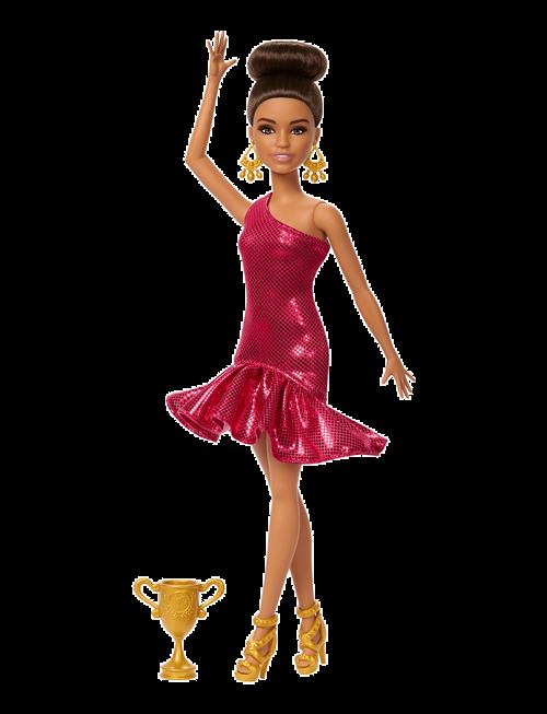 Barbie | Ballroom Dancer Fashion Doll With Brown Styled Hair, Dancing Trophy Accessory | ONE SIZE