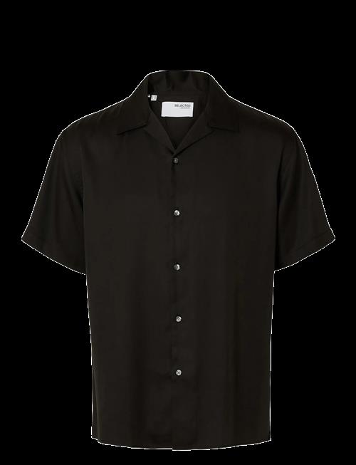Selected | Slhrlxcharlie Satin Ss Shirt Resort | L
