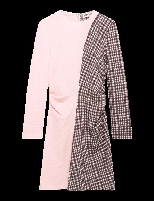 STINE GOYA | 2118 Checkered Jersey, Ruched Waist | S