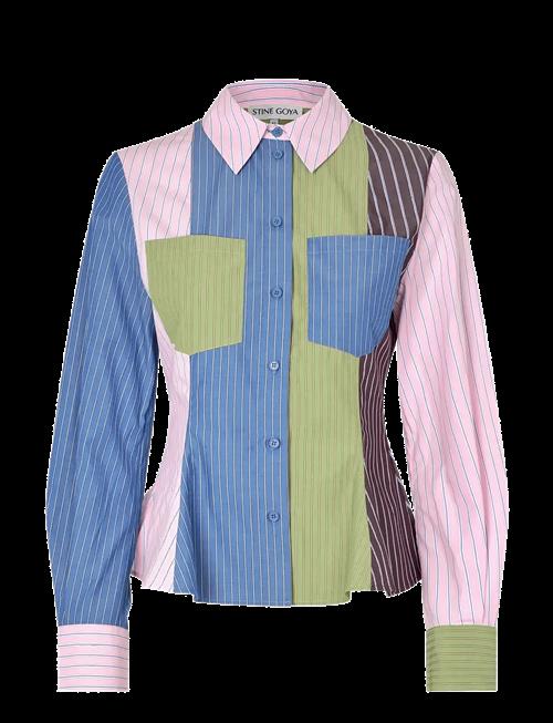 STINE GOYA | 2405 Multi-Stripe Shirting, Pocket | M