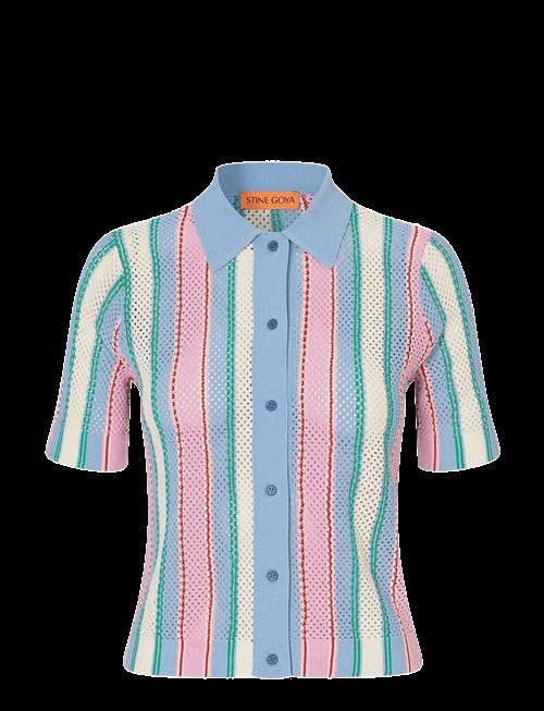 STINE GOYA | 2100 Tricot Knit, Short Sleeve Croc | XS