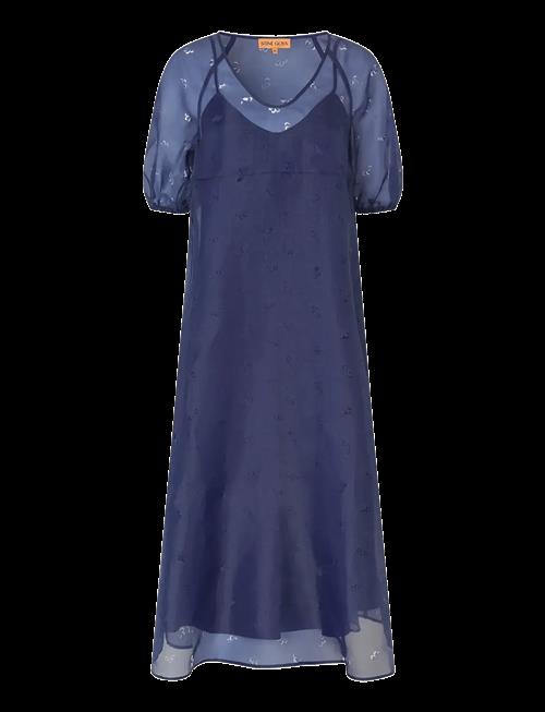 STINE GOYA | 1608 Organza, Puff Sleeve Long Dres | L