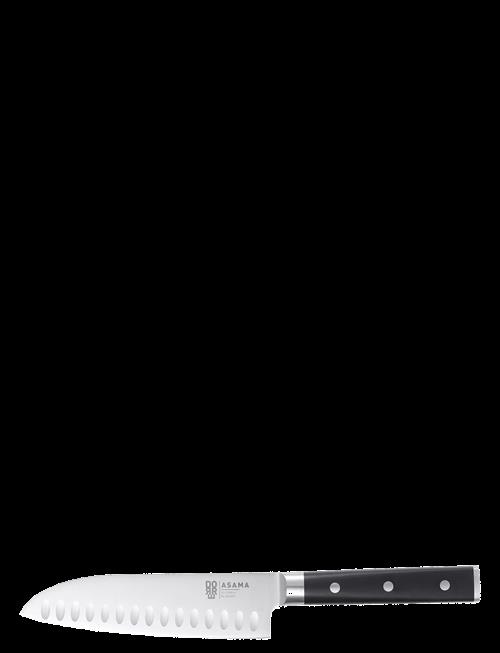 Dorre | Asama Santoku Chef's Knife Black Handle | L:18CM