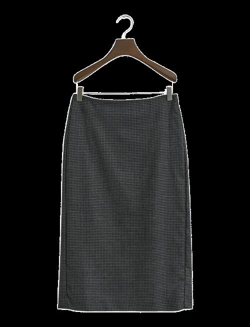 Gant | Midi Checked Wool Pencil Skirt | 38