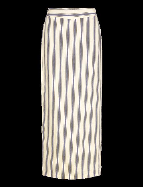 Mango | Striped Linen Skirt | 36