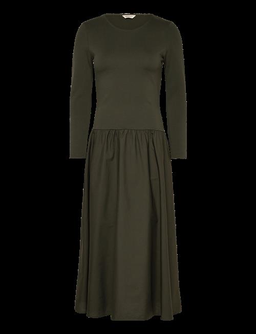 Gant | Midi Jersey Woven Combo Ls Dress | L
