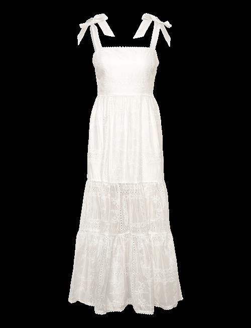 Malina | Adri Embroidered Tie Strap Maxi Dress | 40