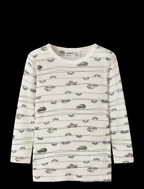 name it | Nmmwang Wool Rib Ls Top Aop Noos | 92