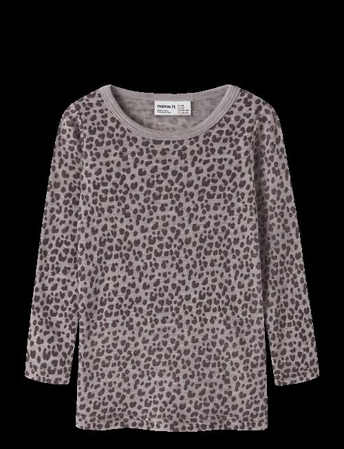 name it | Nmfwang Wool Rib Ls Top Aop | 104