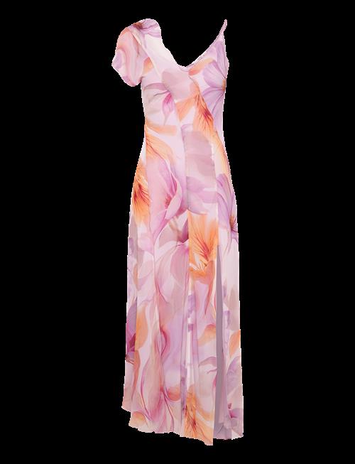 Mango | Floral-Print Dress With Asymmetrical Straps | M