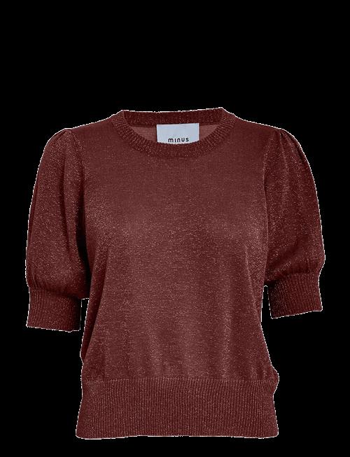 Minus | Msliva Puff Sleeve Metallic Knit Pullover | M