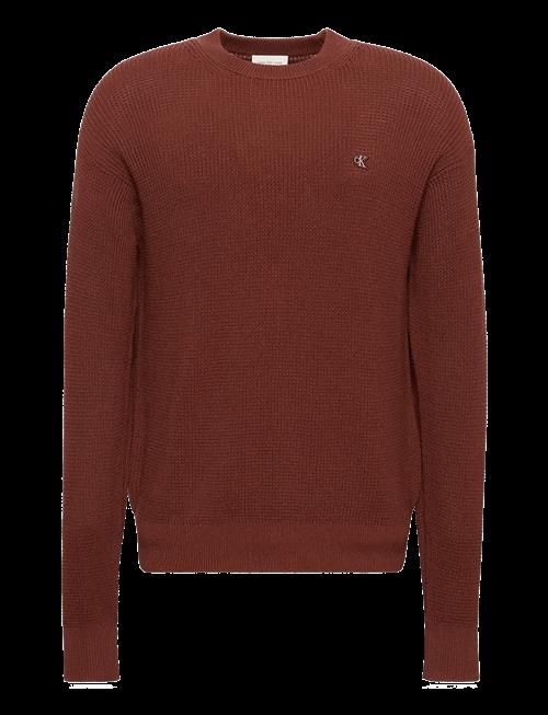 Calvin Klein Jeans | Ls Ez Cotton Waffle Crwnk Swtr 9 | XXL