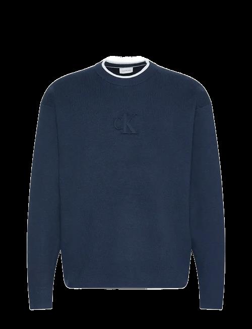 Calvin Klein Jeans | Ls Embossed Logo Crewnk Sweater | XL