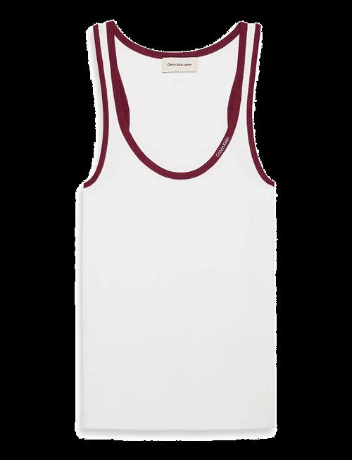 Calvin Klein Jeans | Ctn Rib Tank With Color Block Tr | XXS