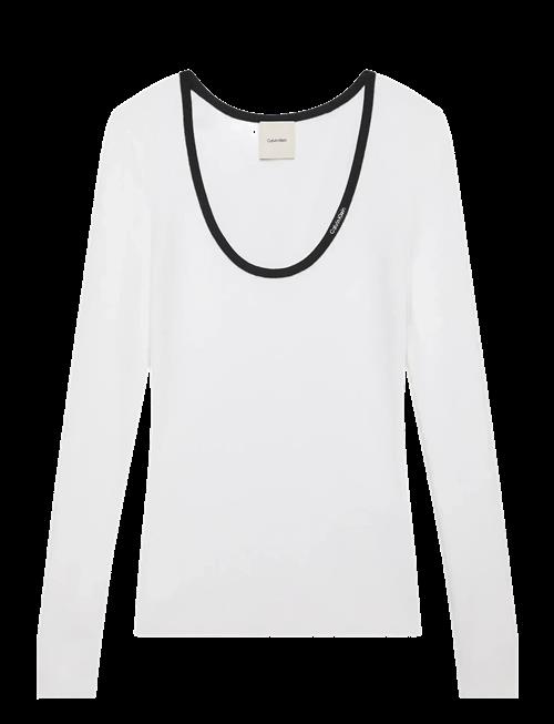 Calvin Klein Jeans | Ls Color Blocked Cotton Sweater | XS