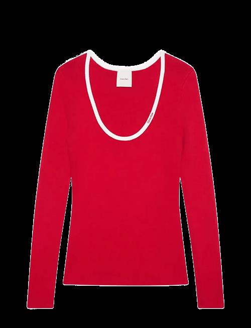 Calvin Klein Jeans | Ls Color Blocked Cotton Sweater | XXS
