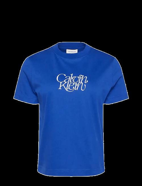 Calvin Klein Jeans | Ss Fitted Script Calvin Klein Te | XXS