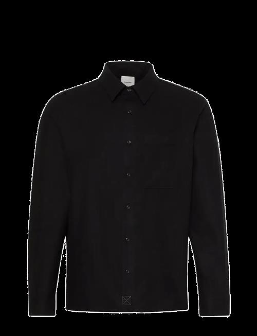 Calvin Klein | Ls Solid Silk Wool Easy Shirt | S