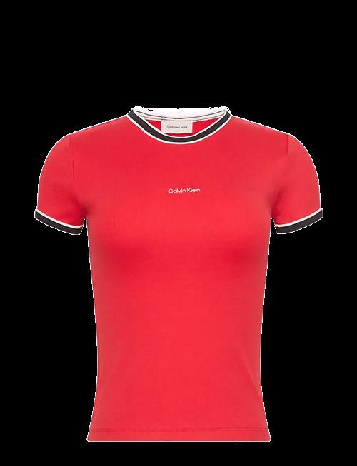 Calvin Klein Jeans | Ss Color Block Cotton Rib Baby T | XXS