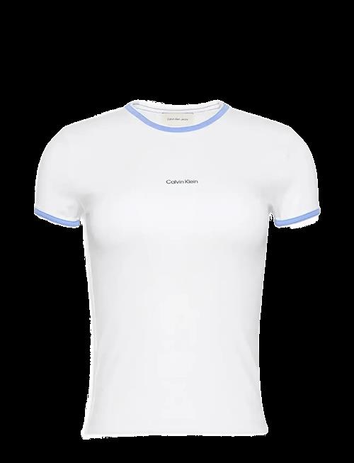 Calvin Klein Jeans | Ss Color Block Cotton Rib Baby T | XXS