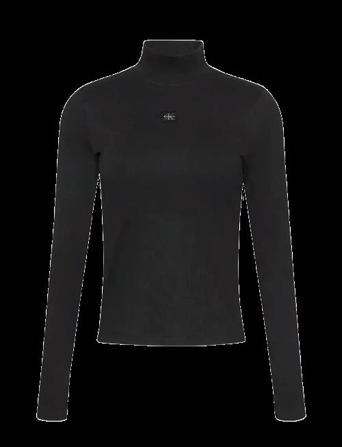 Calvin Klein Jeans | Ls Woven Label Turtleneck | XXS