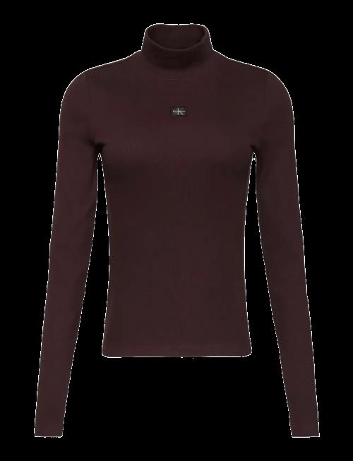 Calvin Klein Jeans | Ls Woven Label Turtleneck | XS