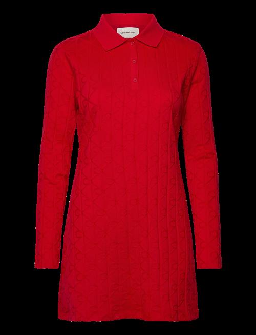 Calvin Klein Jeans | Aop Jacquard Ls Polo Dress | L