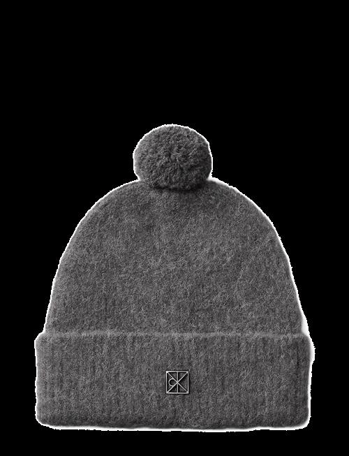 Calvin Klein | Emblem Brushed Pompom Beanie | ONE SIZE