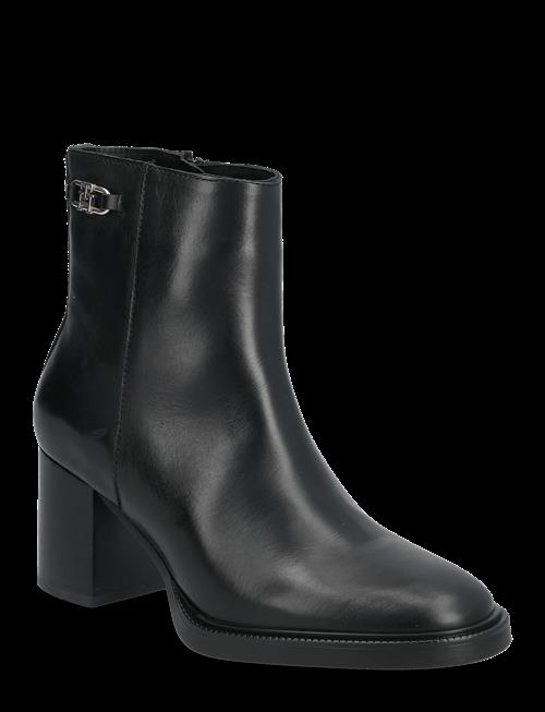Tommy Hilfiger | Stacked Heel Leather Ankle Boot | 41
